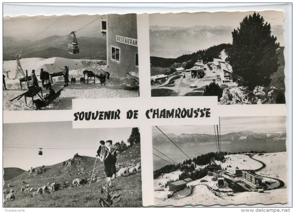 CPSM 38 SOUVENIR DE CHAMROUSSE MULTI VUES    Grand Format 15 X 10,5 - Chamrousse