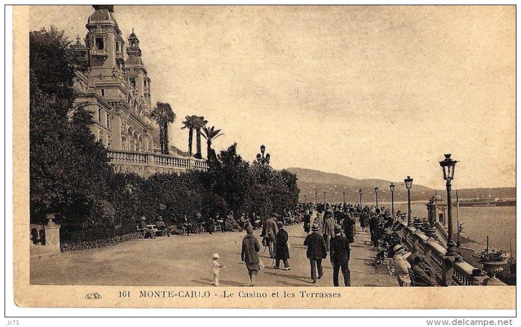 Prince Louis II - 15 C Violet Sur CPA - 77A - Monte Carlo - Le Casino Et Les Terrasses - - Covers & Documents