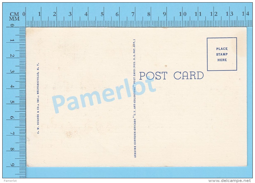 CPSM, Vermount  ( Mt. Mansfield And Lamoille Rever Green Mts.  ) Linen Postcard Recto/Verso - Autres & Non Classés