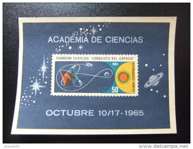 CUBA 1965 CONQUÊTE DE L`ESPACE Terre Et Satellites  Yvert Nº Bloc 26 ** MNH - América Del Norte