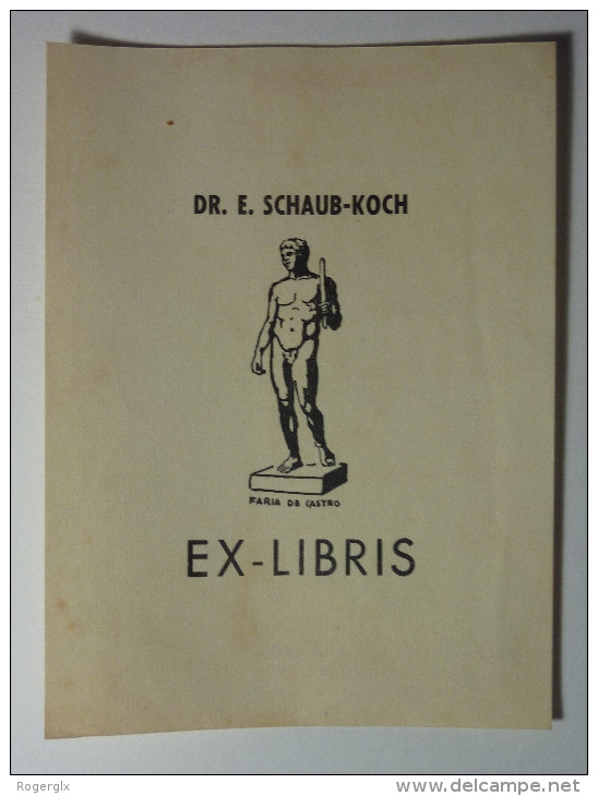 Ex Libris. Dr. Schaub-Kock. Design Faria De Castro - Ex-libris