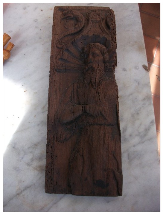 Antique Panneau De Bois Pour Saint ..... - Religion & Esotérisme