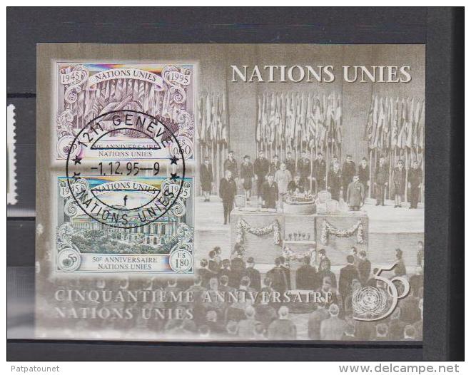 Nations Unies GNV YV  BF 7 O 1995 Anniversaire Des NU - Blocs-feuillets