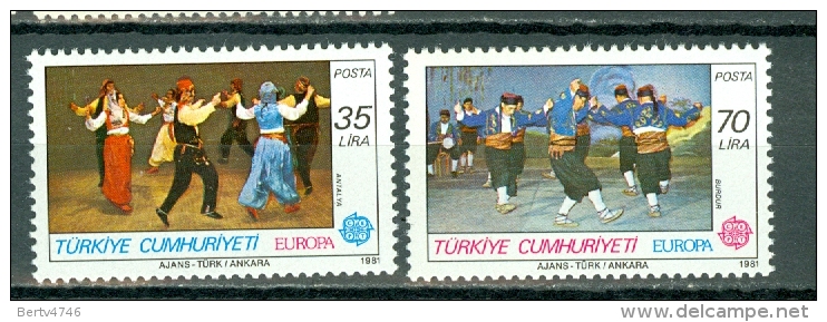 Turkiye 1981  EUROPA  Yv 2318/2319**, Mi 2546/47**  MNH Cat. Yv. € 4,00 - Unused Stamps