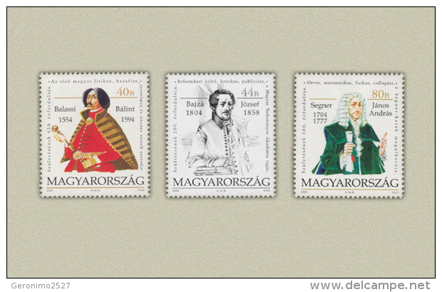 HUNGARY 2004 HISTORY Famous People PERSONS - Fine Set MNH - Nuevos