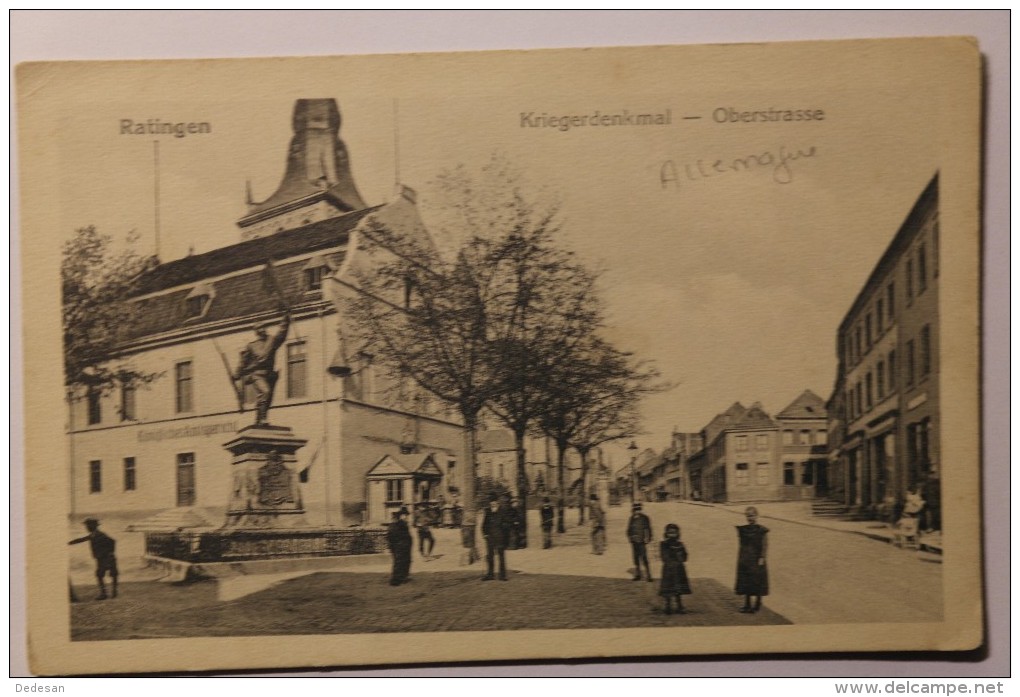 Cpa Ratingen Kriegerdenkmal Oberstrasse 1923 - LC12 - Ratingen