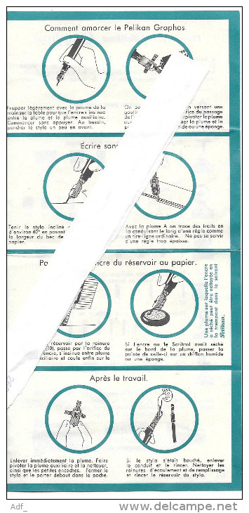 PUBLICITE POUR LES STYLOS, PLUMES PELIKAN GRAPHOS, STYLO A ENCRE DE CHINE POUR ECRITURE DECORATIVE ET DESSIN INDUSTRIEL - Publicités