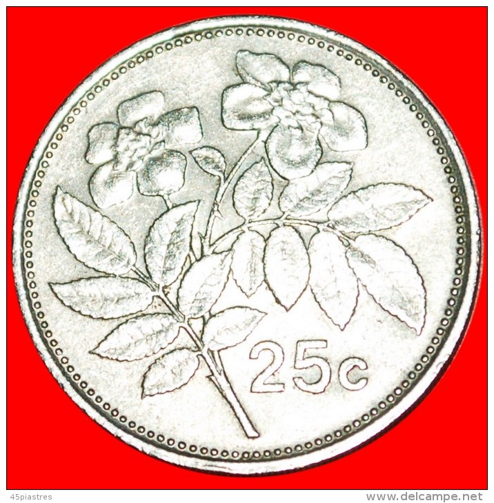 * SUN AND BOAT: MALTA 25 CENTS 1986! LOW START&#9733;NO RESERVE! SHIP - Malte