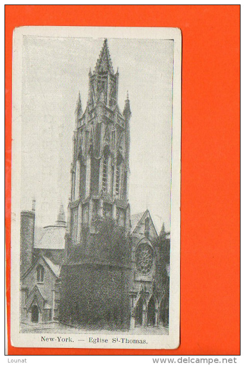 NEW YORK - église Saint Thomas (dimensions 14cm X 7 Cm) - Chiese