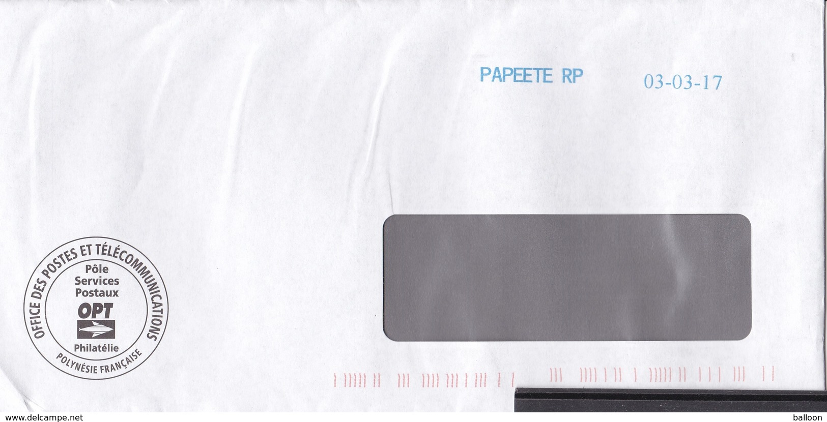 2 Enveloppes Oblitérées De Papeete - Tahiti  - De L´OPT - Dienstmarken