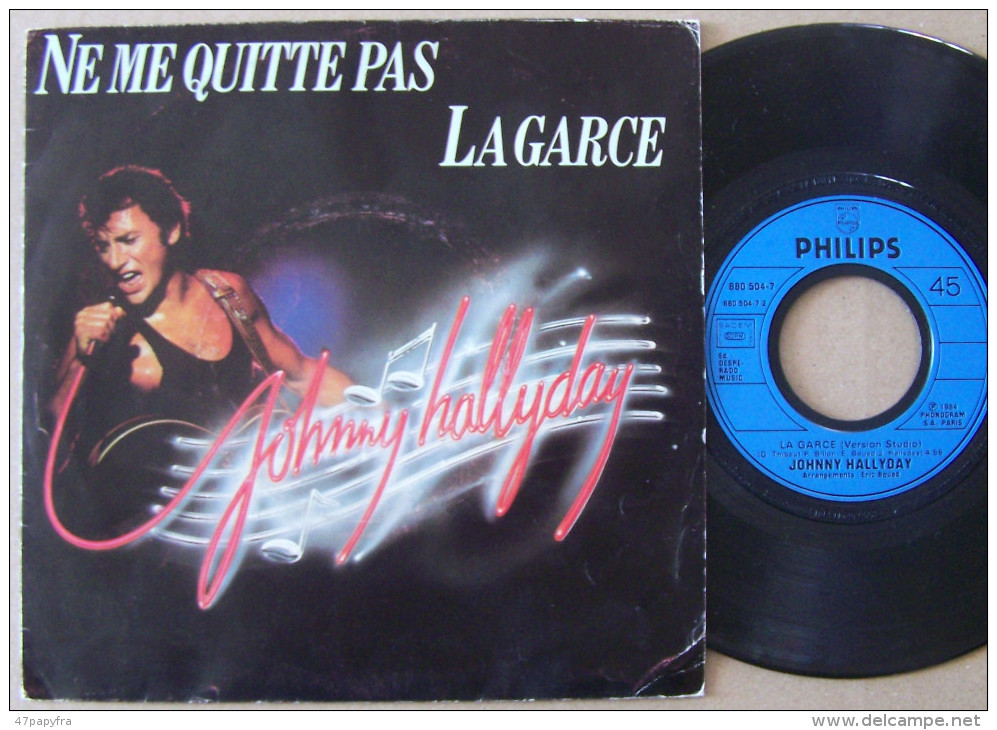 Johnny HALLYDAY / Jacques BREL SP PHILIPS Ne Me Quitte Pas - Rock