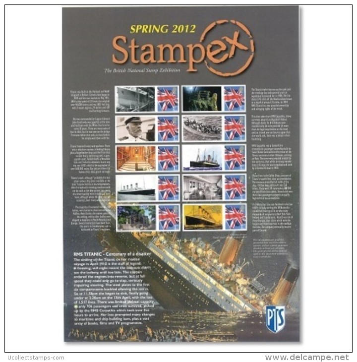 Great Britan  2015   Titanic  Ship Schip  Shiff   Special Sheetlet   Postfris/mnh/neuf - Neufs