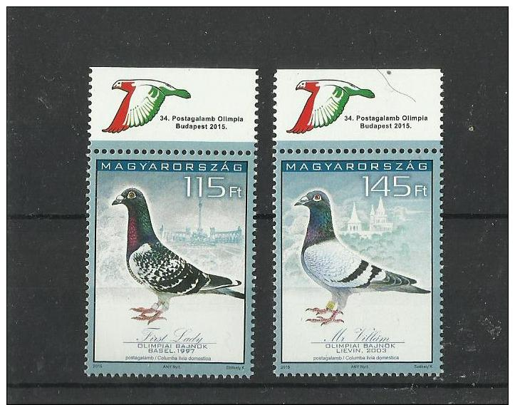 63..HUNGARY-2015.- 34th Carrier Pigeons´Olympics,Budapest Cpl. Set MNH!! - Other & Unclassified