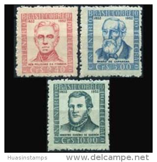 BRAZIL 1952 - Scott# 721-3 Telegraph Cent. Set Of 3 LH (XF965) - Neufs