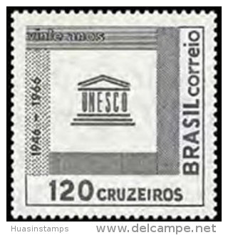 BRAZIL 1966 - Scott# 1027 UNESCO 20th. Set Of 1 LH (XM554) - Unused Stamps