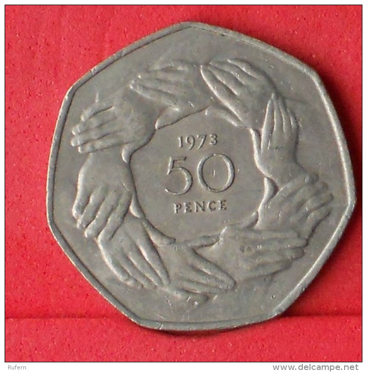 GREAT BRITAIN  50  PENCE  1973   KM# 918  -    (Nº11265) - 50 Pence