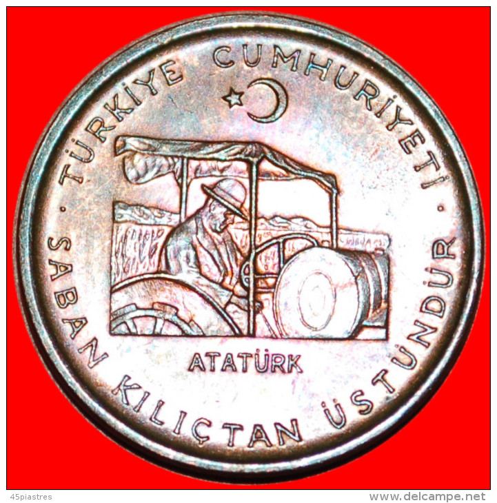 * ATATURK (1923-1938) On Tractor  TURKEY 10 KURUS 1971 FAO!     LOW START NO RESERVE! - Turquie