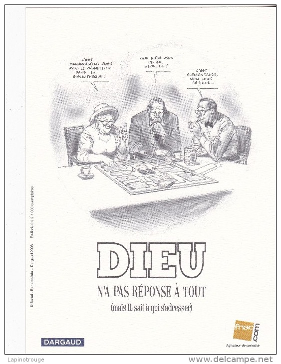 Ex-libris BARRAL Nicolas Pour Dieu N'a Pas Réponse à Tout Dargaud 2008 - Illustratori A - C