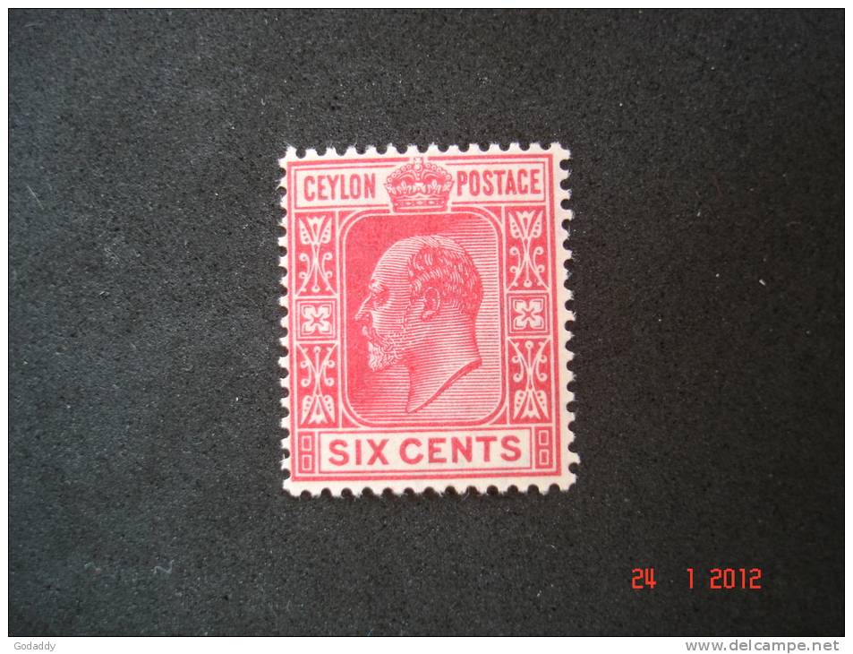 Ceylon  1903  K.Edward VII   6 Cents   SG281 MH - Ceylon (...-1947)