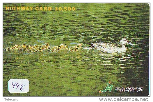 Télécarte Japon * OISEAU * CANARD * (448) MANDARIN * DUCK BIRD PHONECARD JAPAN * ENTE VOGEL * TELEFONKARTE * EEND - Hoenderachtigen & Fazanten