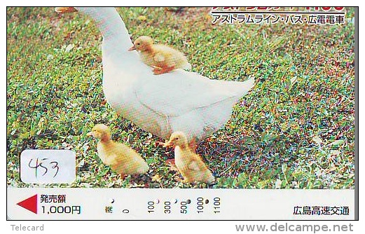 Télécarte Japon * OISEAU * CANARD * (453) MANDARIN * DUCK BIRD PHONECARD JAPAN * ENTE VOGEL * TELEFONKARTE * EEND - Galline & Gallinaceo