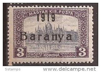 1919  18-34   BARANYA  UNGARN SERBIA JUGOSLAVIJA OVERPRINT  INTERESSANT  - TYP II NEVER HINGED - Baranya