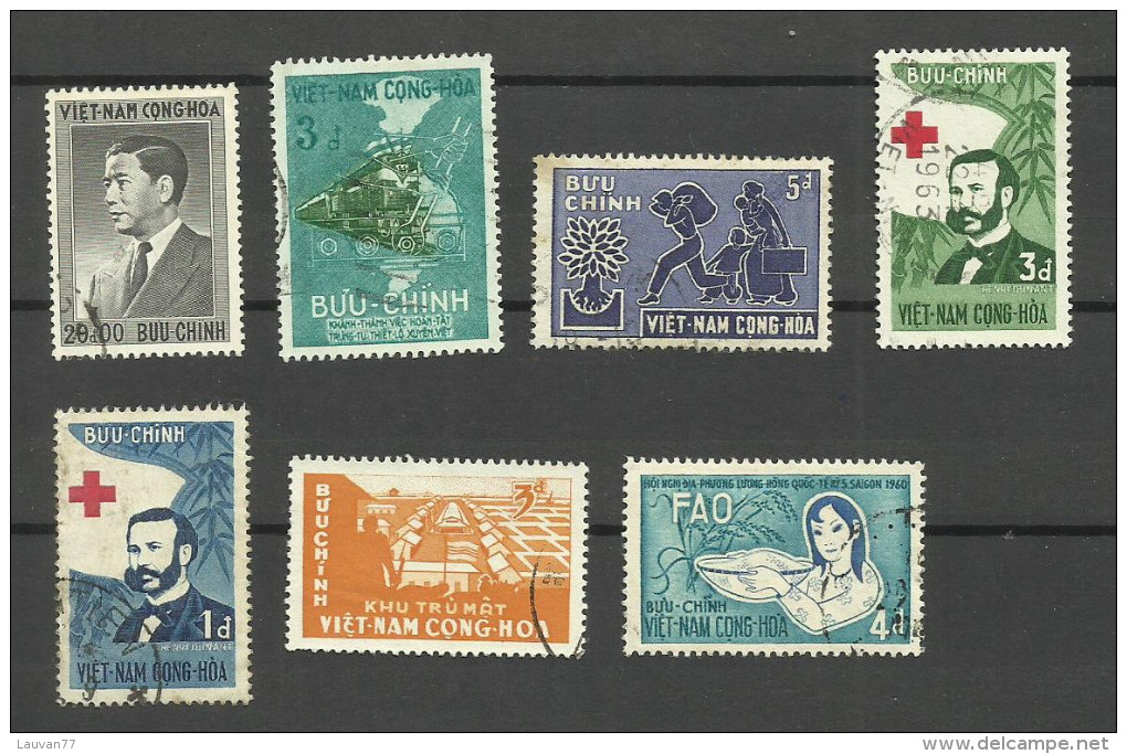 Vietnam Du Sud N°50,118,134,135,138,144,152 Cote 2.70 Euros - Vietnam