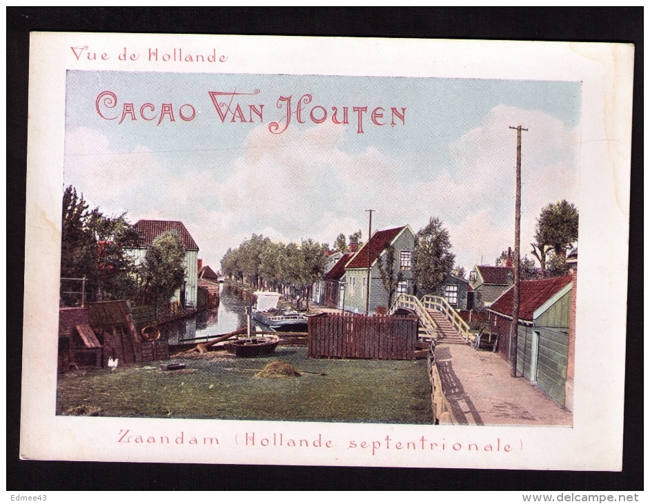 Grande Chromo-photo Cacao Van Houten, Série « Vue De Hollande », Zaandam - Van Houten