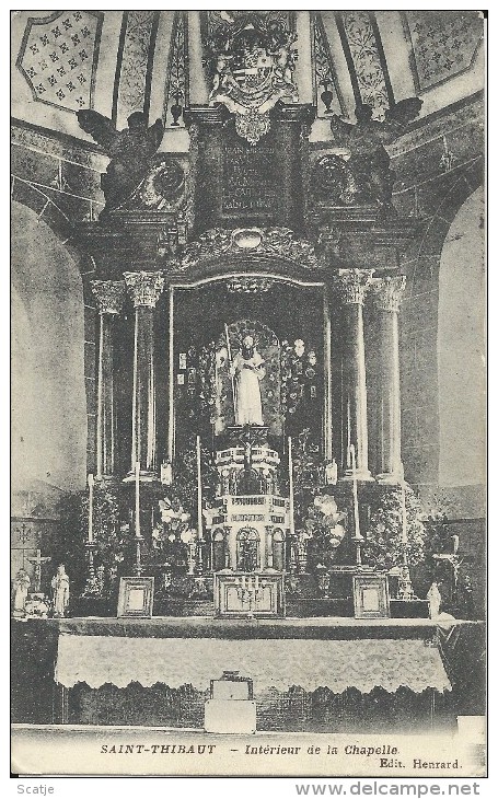 Saint-Thibaut    -   Intérieur De La Chapelle;  Prachtige Kaart  -  1911 Liège - Rendeux