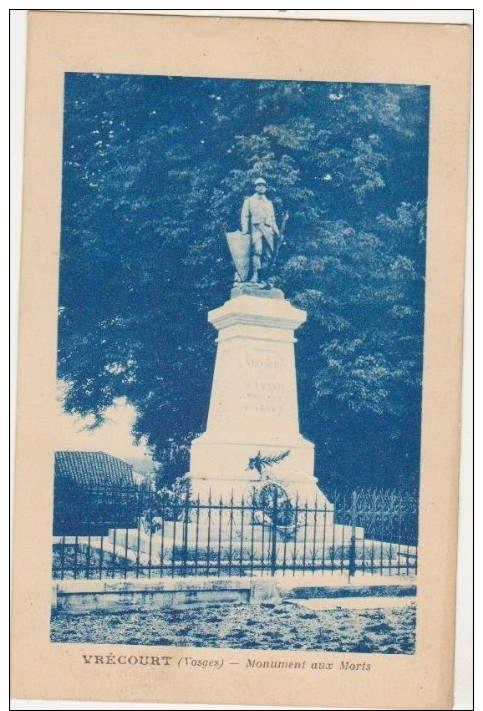 CPA 88 VRECOURT Monument Aux Morts Guerre 1914 1918 - Autres & Non Classés