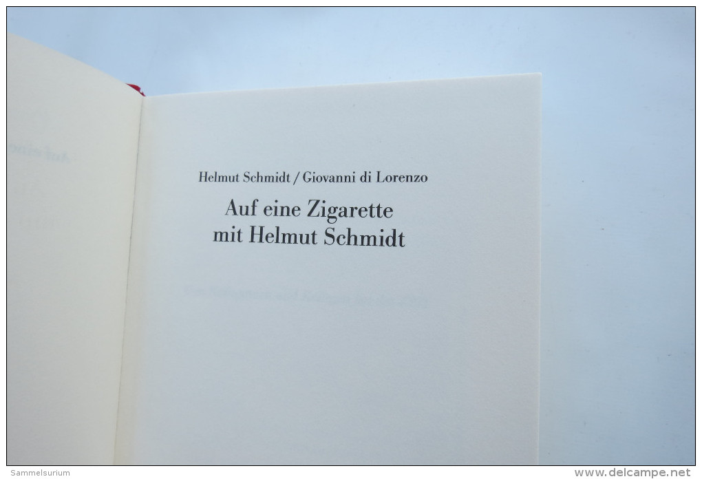 Helmut Schmidt/Giovanni Di Lorenzo "Auf Eine Zigarette Mit Helmut Schmidt" - Biografieën & Memoires