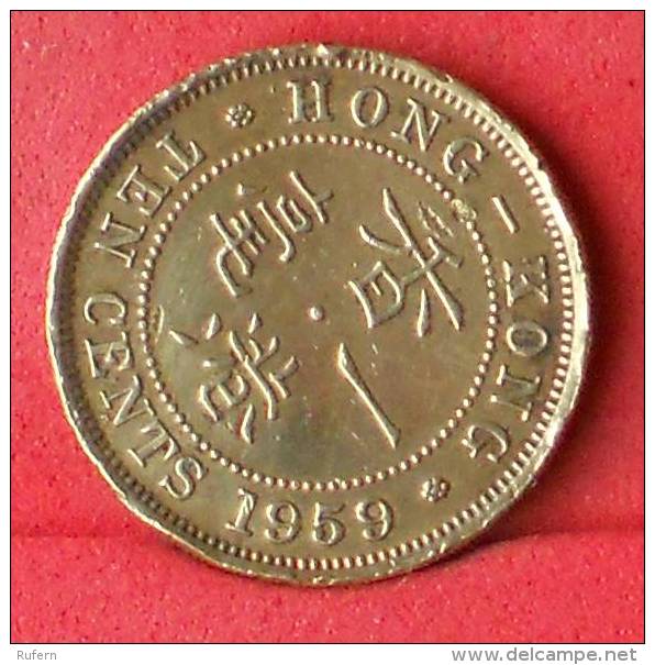 HONG KONG  10  CENTS  1959   KM# 28,1  -    (Nº11314) - Hong Kong