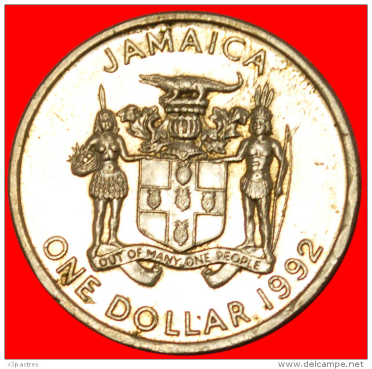 * CROCODILE  JAMAICA 1 DOLLAR 1992!    LOW START NO RESERVE! - Jamaique