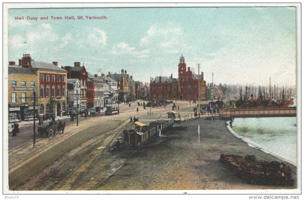 Hall Quay And Town Hall, Gt. Yarmouth - 1910 - Great Yarmouth