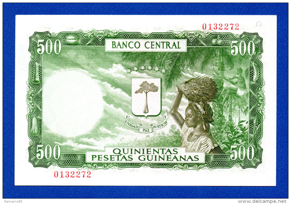 Equatorial Guinea 500 Pesetas Guineanas 1969 Pick 2 AU - Cuba