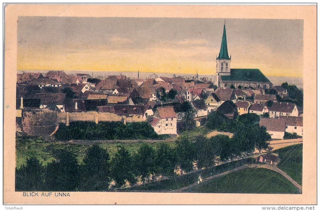 Blick Auf UNNA In Westfalen Color 22.9.1925 Rückseitig Datiert H Lorch Dortmund - Unna