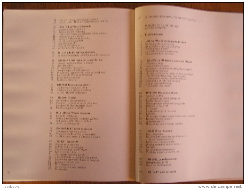 FN 100 Ans HISTOIRE D´ UNE GRANDE ENTREPRISE LIEGEOISE 1889 1989 Fabrique Nationale Herstal Arme Armement Auto Moto Bus - België