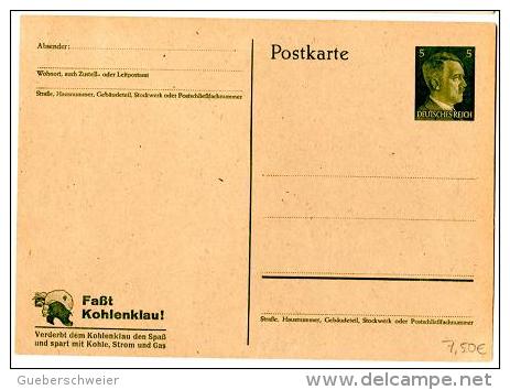 MIN 9 - ALLEMAGNE Entier Postal De Propagande -  Thème Charbon - Minéraux - Entiers Postaux Privés