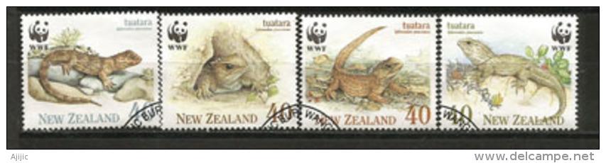 NOUVELLE-ZELANDE. WWF.Faune Protégée. Reptiles De Nouvelle-Zélande. Yv.nr 1104/07. Série Complète Oblitérée - Used Stamps