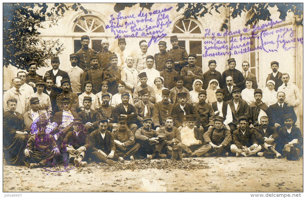 COUTANCES (50) Carte Photo Hopital Militaire Guerre 1914-1918 Groupe - Coutances