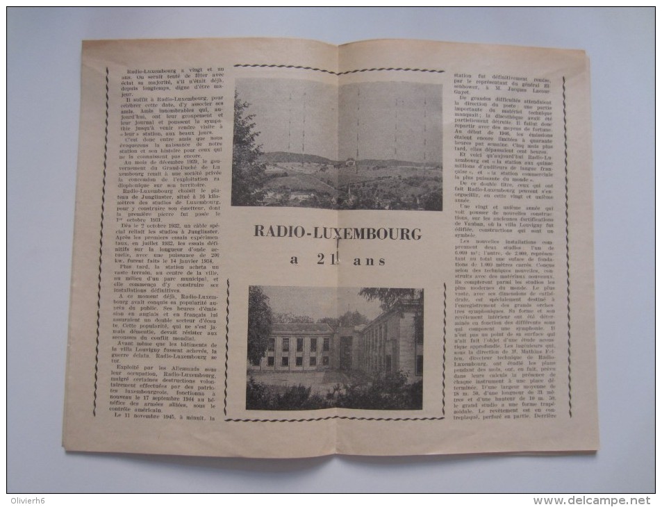 Revue NOTRE RADIO 1952 (M1508) RADIO LUXEMBOURG N°9 (6 Vues) GEORGES GUETARY, Gina Mario, Line Renaud, Fernand Verstraet - Documents Historiques