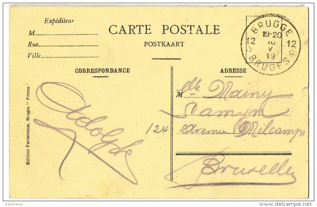 Brugge 12 En 1919 - Fortune Cancels (1919)