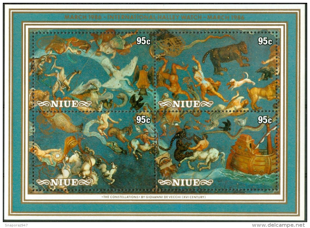 1986 Niue Hlley Costellazioni Constellations Astrologia Astrology Astrologie Set MNH** Fo124 - Niue