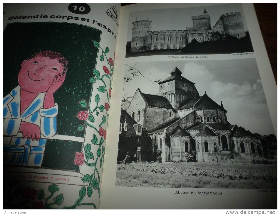 1962 LA FRANCE A TABLE :   l' INDRE  (Châteauroux , Nohant , St-Benoit-du-Sault, Fongombault, Châtre ,Issoudun...etc