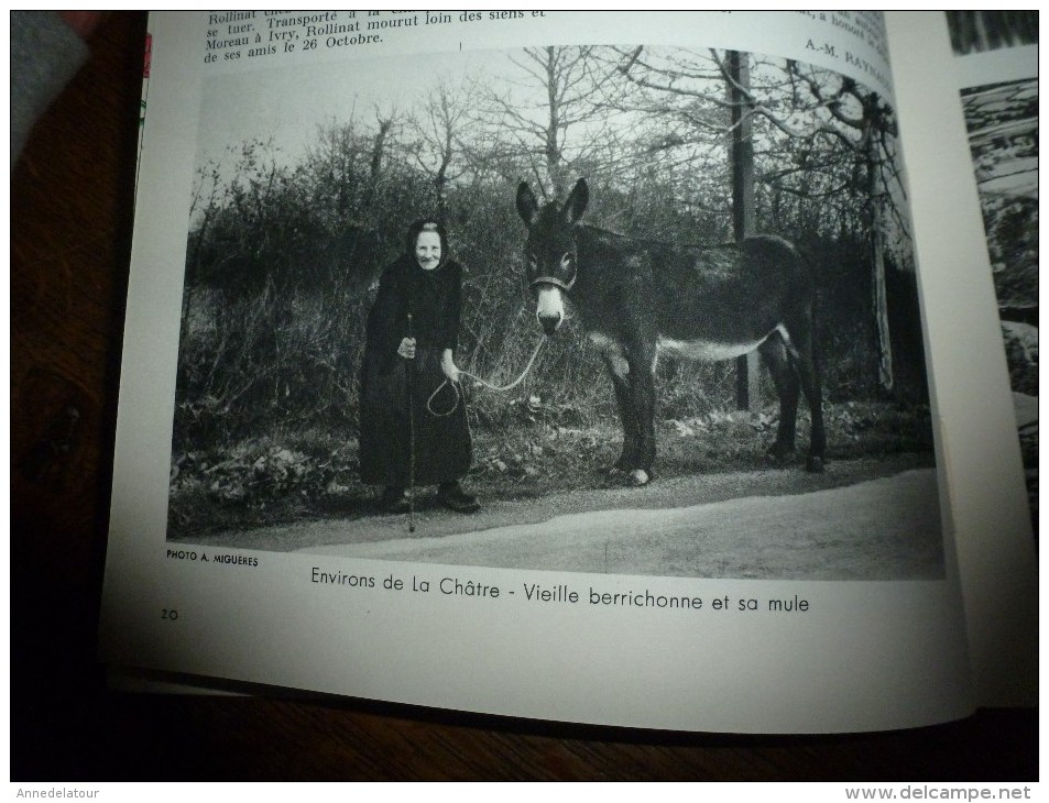 1962 LA FRANCE A TABLE :   l' INDRE  (Châteauroux , Nohant , St-Benoit-du-Sault, Fongombault, Châtre ,Issoudun...etc