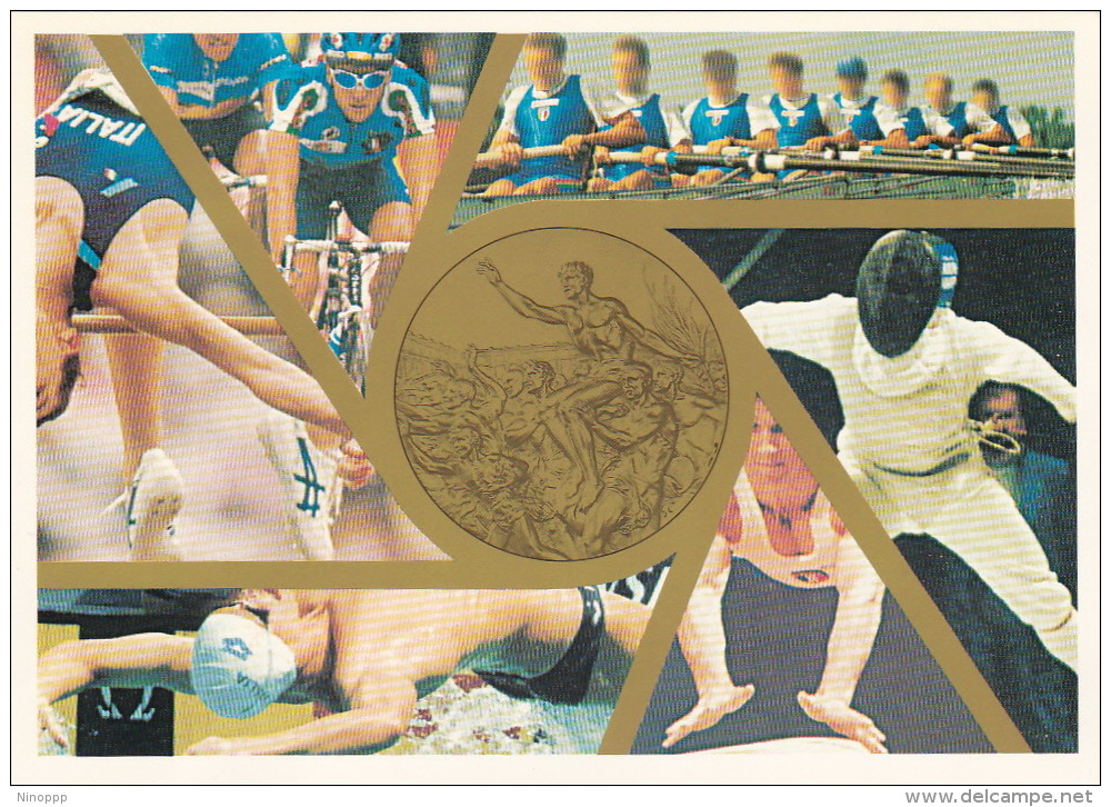 Italy 1998 Prepaid Postcard Olympic Gold Unused - Other & Unclassified