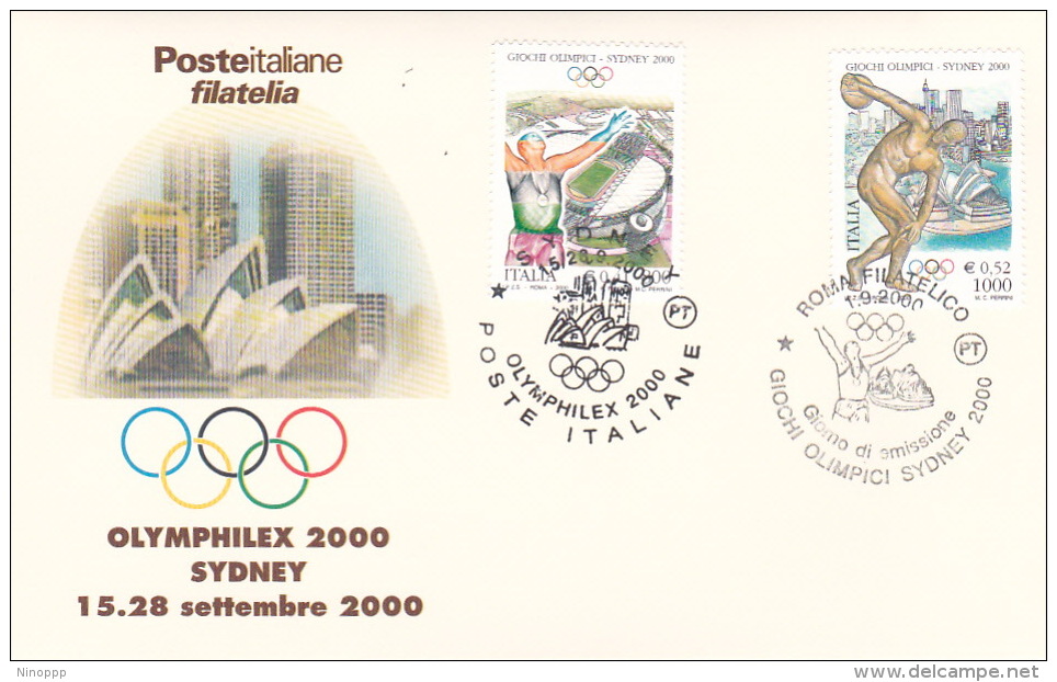 Italy 2000 Sydney Olympics FDC - Zomer 2000: Sydney