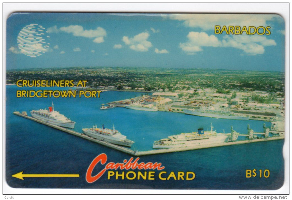 BARBADES CARAIBES MV Cards BAR-10A Bridgetown Port 10$ CN 10CBDA - Barbados (Barbuda)