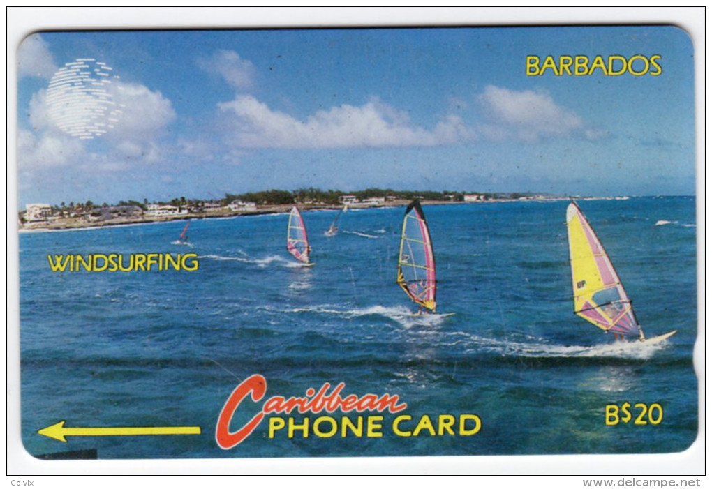 BARBADES CARAIBES MV Cards BAR-10B Windsurfing 20$ CN 10CBDB - Barbades