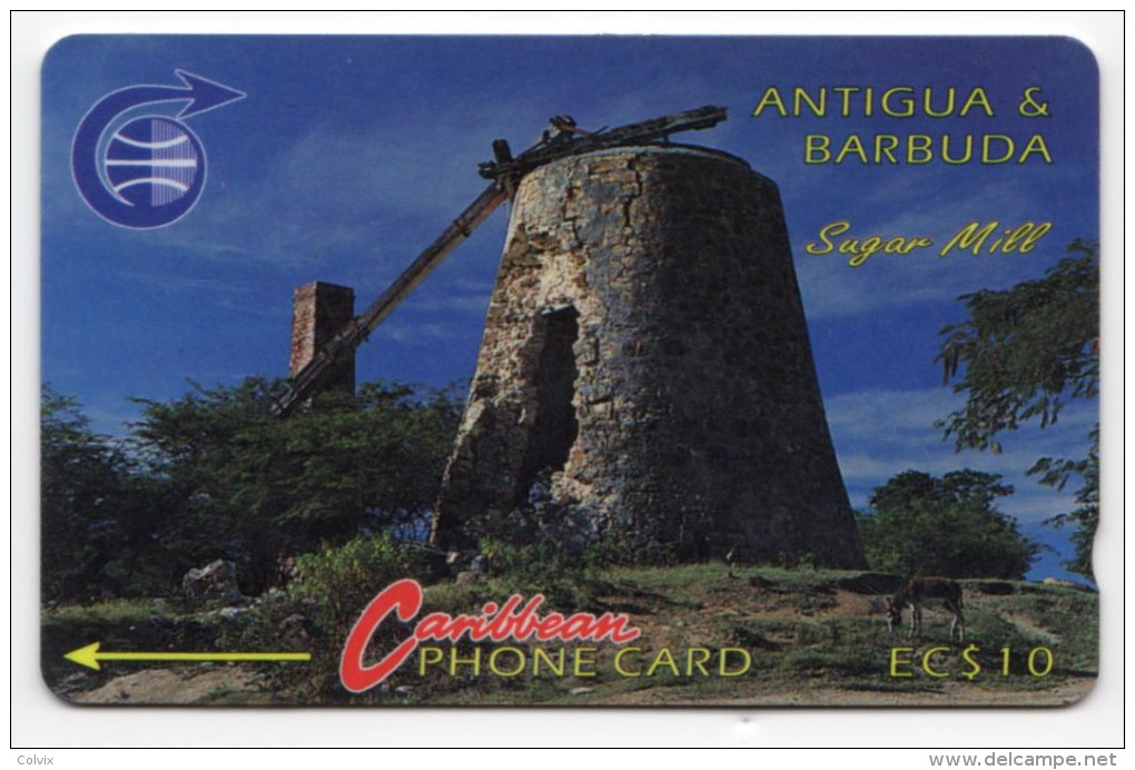 ANTIGUA & BARBUDA CARAIBES MV Cards ANT-6A  Sugar Mill 10$ CN 6CATA - Antigua En Barbuda